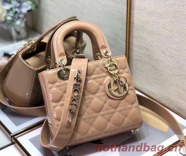 SMALL LADY DIOR BAG Beige Patent Calfskin M0531 Beige