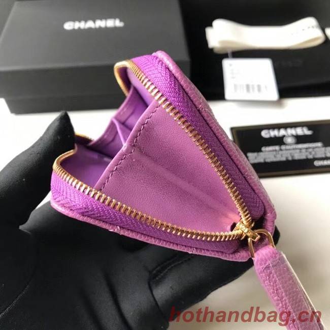 Chanel card holder Calfskin AP1650 Lavender