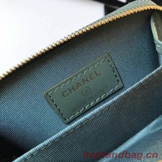 Chanel card holder Calfskin AP1650 green