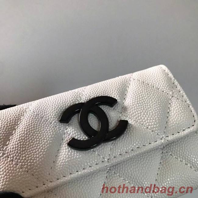 Chanel card holder Calfskin AP1966 white