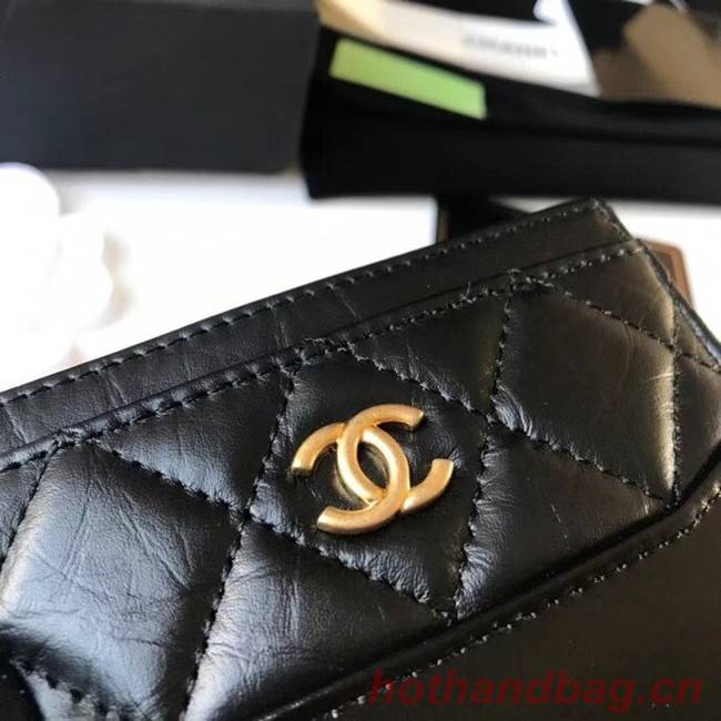 Chanel classic wallet Calfskin & Gold-Tone Metal A84368 black