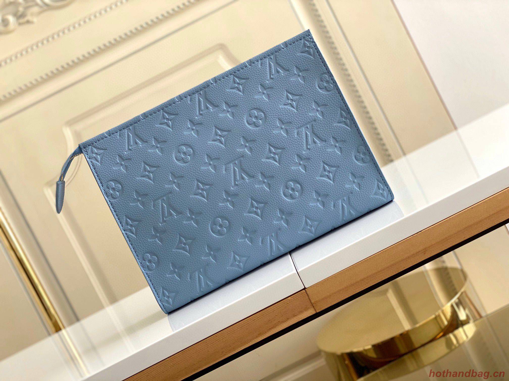 Louis Vuitton Monogram Eclipse POCHETTE Voyage M45665 Blue