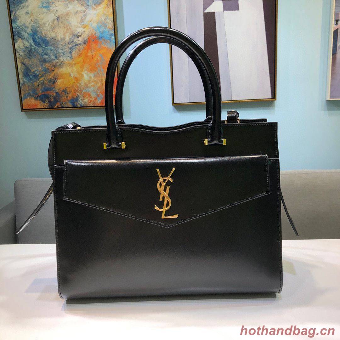 Yves Saint Laurent UPTOWN Top Handle Original Calfskin BAG 557653 Black