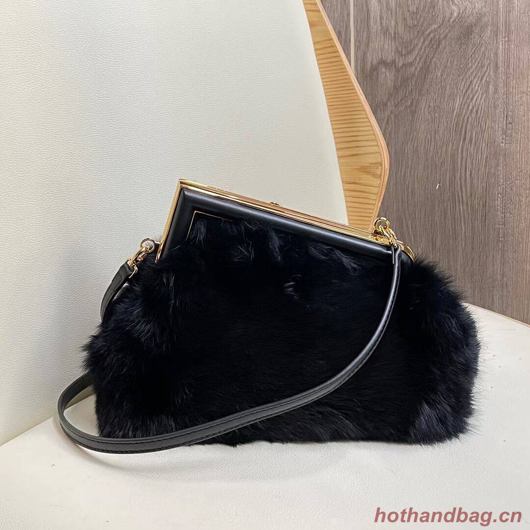 FENDI FIRST SMALL mink bag 8BP129A black