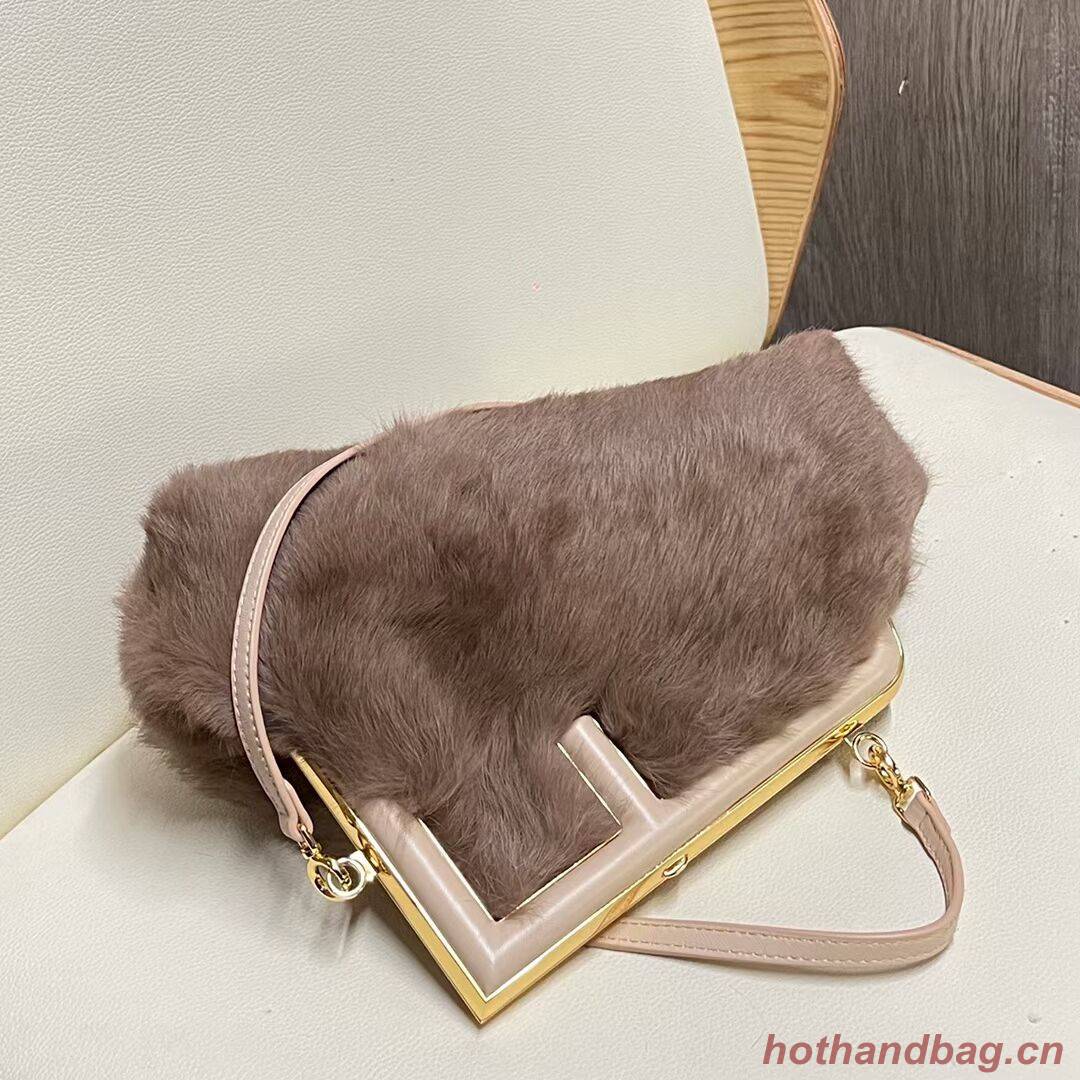 FENDI FIRST SMALL mink bag 8BP129A grey