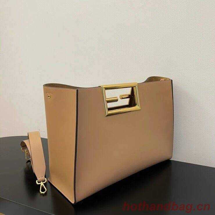 FENDI WAY MEDIUM Beige leather bag 8BH391AAI