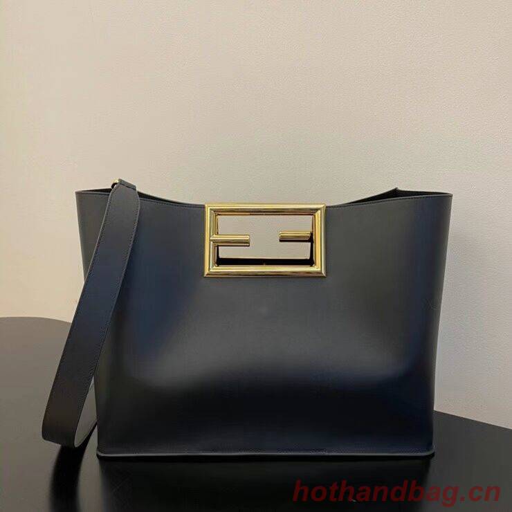 FENDI WAY MEDIUM black leather bag 8BH391AAI