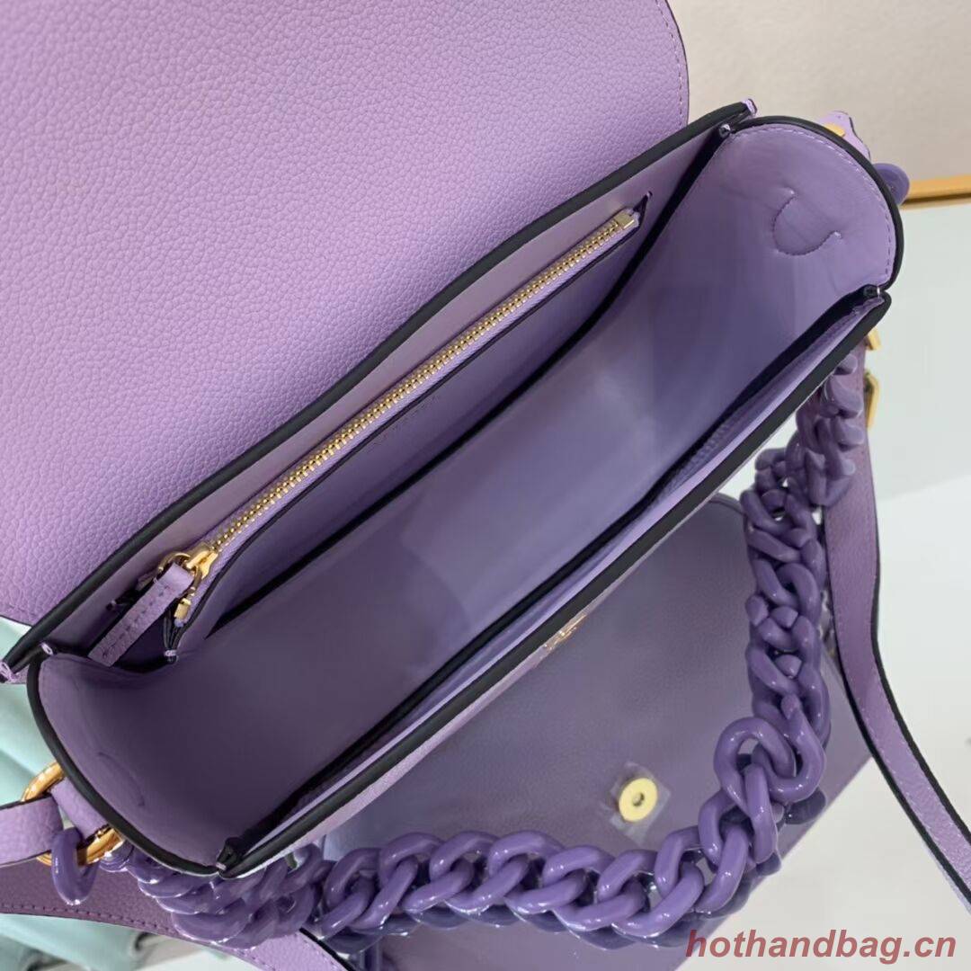 Versace Original medium Calfskin Leather Bag FS1067 Lavender