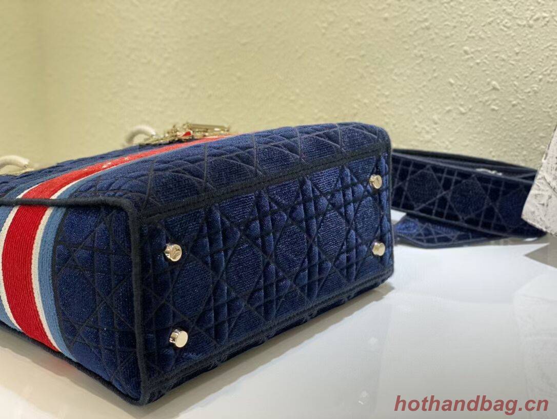 DIOR BOOK TOTE Velvet  M2030 Dark Blue