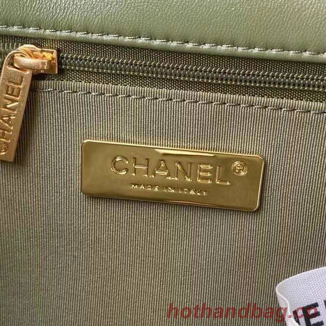 CHANEL Lambskin 19 Flap Bag AS1160 AS1161 green