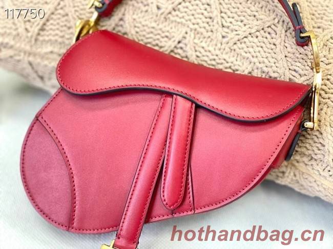 DIOR SMALL SADDLE BAG Calfskin M0445CW red