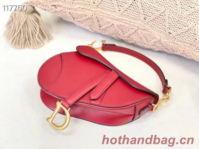 DIOR SMALL SADDLE BAG Calfskin M0445CW red