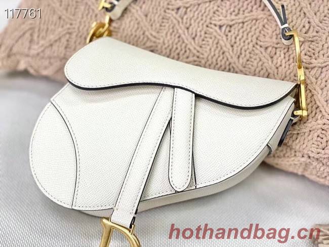 Dior SMALL SADDLE-TAS VAN KALFSLEER M0445CW WHITE