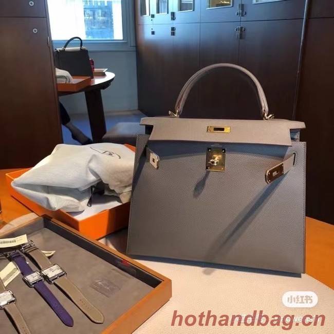 Hermes Original Epsom Leather KEL2578 dark grey