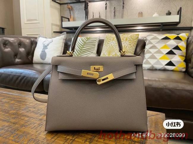 Hermes Original Epsom Leather KEL2578 dark grey