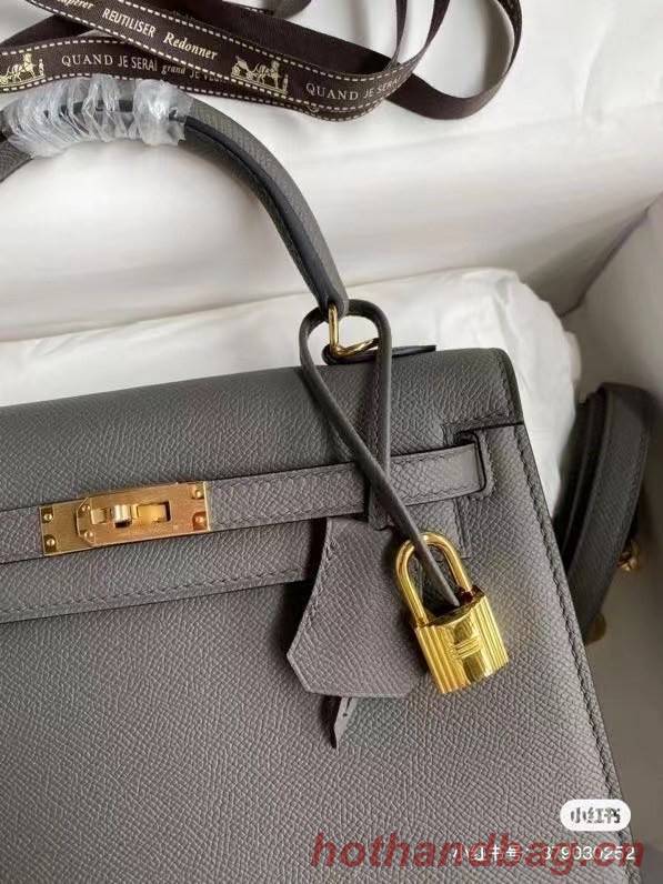 Hermes Original Epsom Leather KEL2578 dark grey