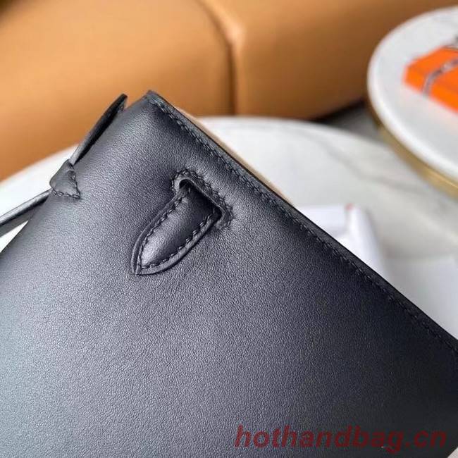 Hermes Original swift Leather KEL2278 black&gold-Tone Metal