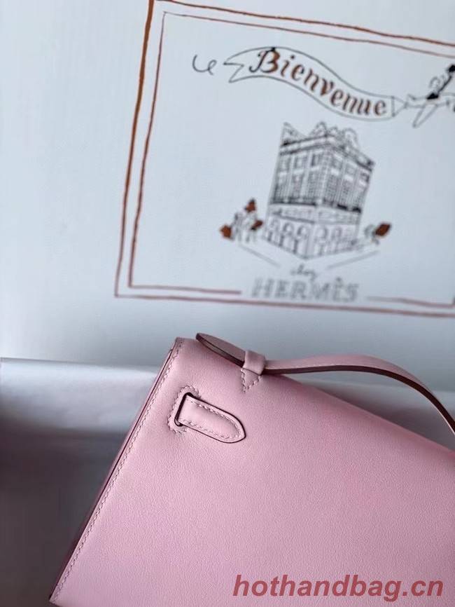 Hermes Original swift Leather KEL2278 pink&gold-Tone Metal