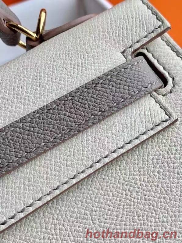 Hermes Original Epsom Leather KEL2578 cream&grey