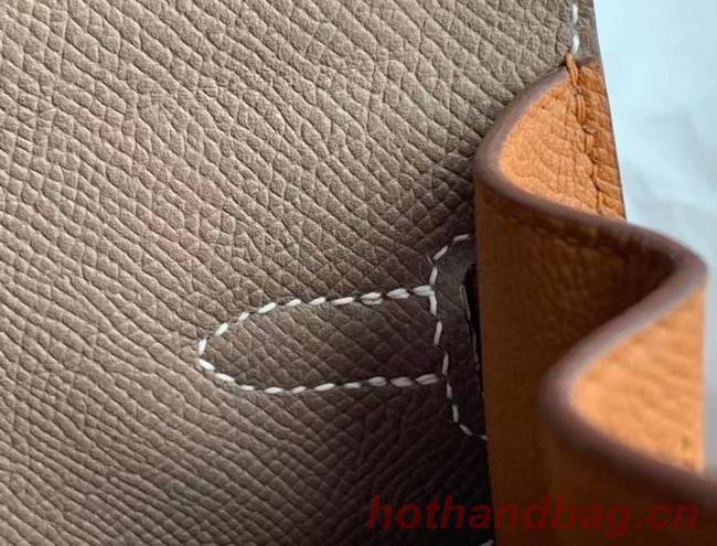 Hermes Original Epsom Leather KEL2578 grey&brown