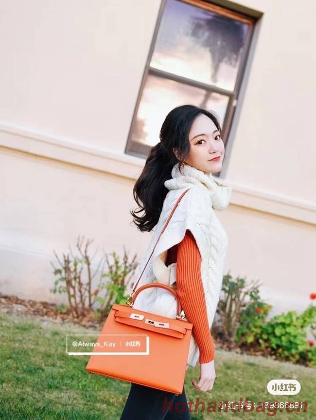 Hermes Original Epsom Leather KEL2578 orange