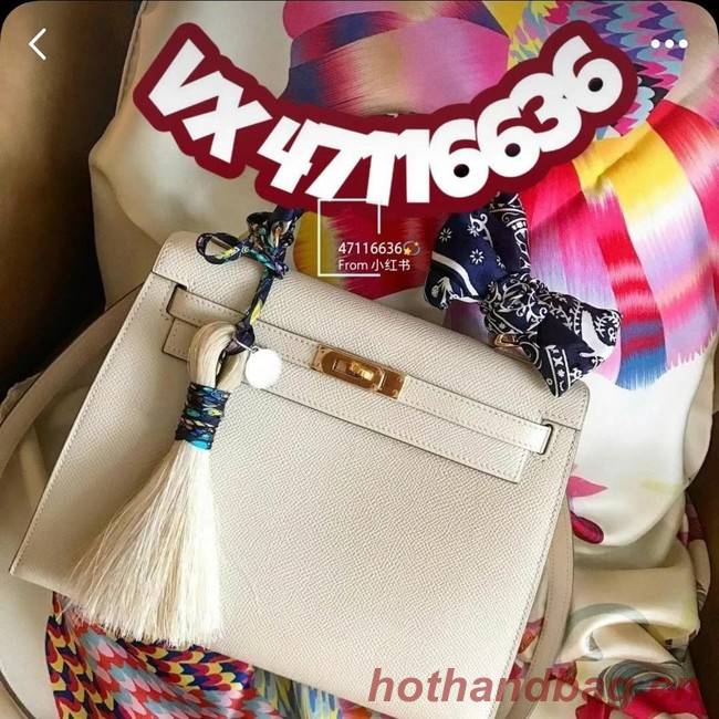 Hermes Original Epsom Leather KEL2578 white