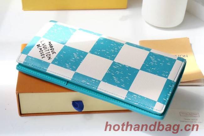 Louis Vuitton BRAZZA WALLET M60494 light blue