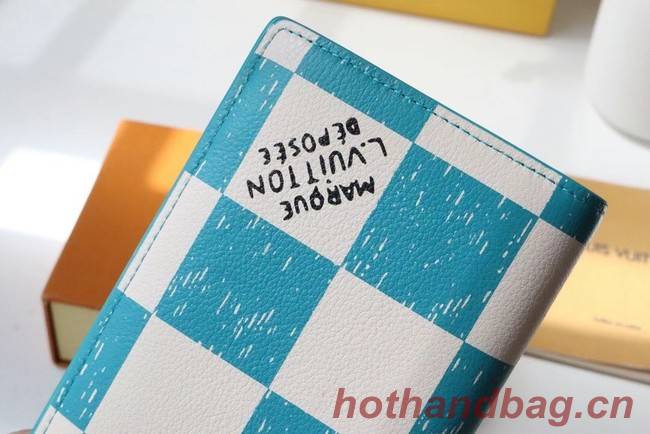 Louis Vuitton BRAZZA WALLET M60494 light blue