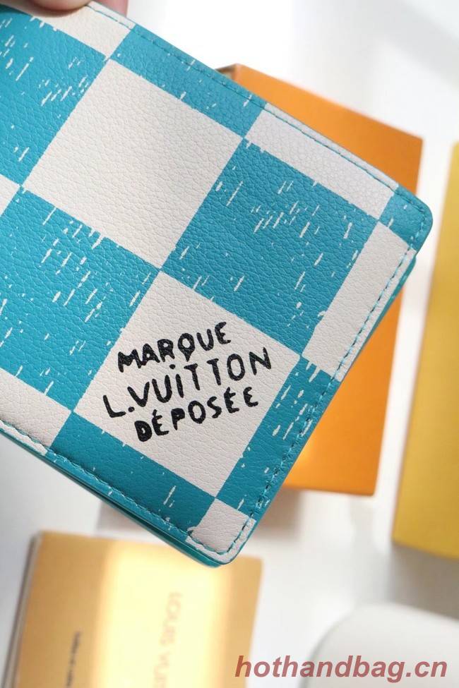 Louis Vuitton MULTIPLE WALLET M60496 light blue