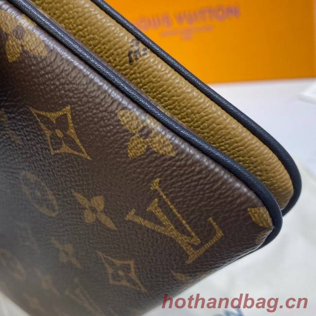 Louis vuitton  Canvas DOUBLE ZIP POCHETTE M80084 brown