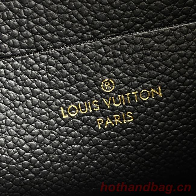 Louis vuitton Monogram Empreinte DOUBLE ZIP POCHETTE M80084 Black&Beige