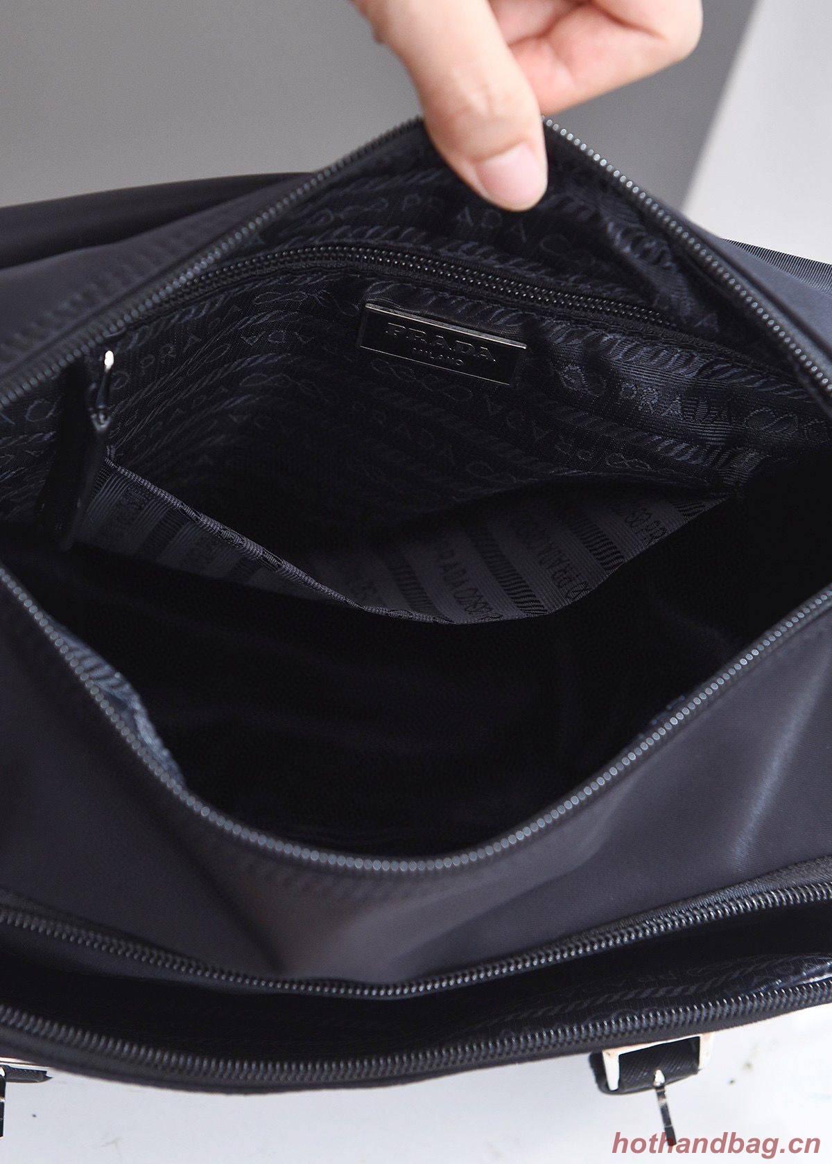 Prada Nylon Flap Messenger shoulder Bag PN1259 Black