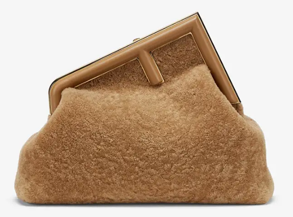 FENDI FIRST MEDIUM sheepskin bag 8BP127AH Beige