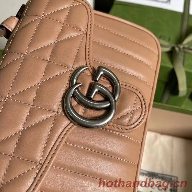 Gucci GG Marmont mini top handle bag 583571 Rose beige