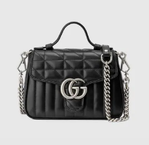 Gucci GG Marmont mini top handle bag 583571 black