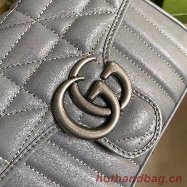 Gucci GG Marmont mini top handle bag 583571 gray