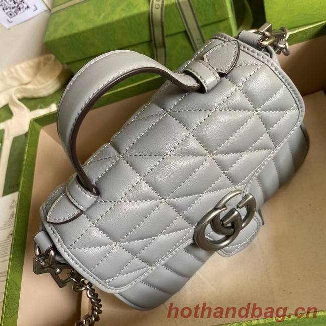 Gucci GG Marmont mini top handle bag 583571 gray