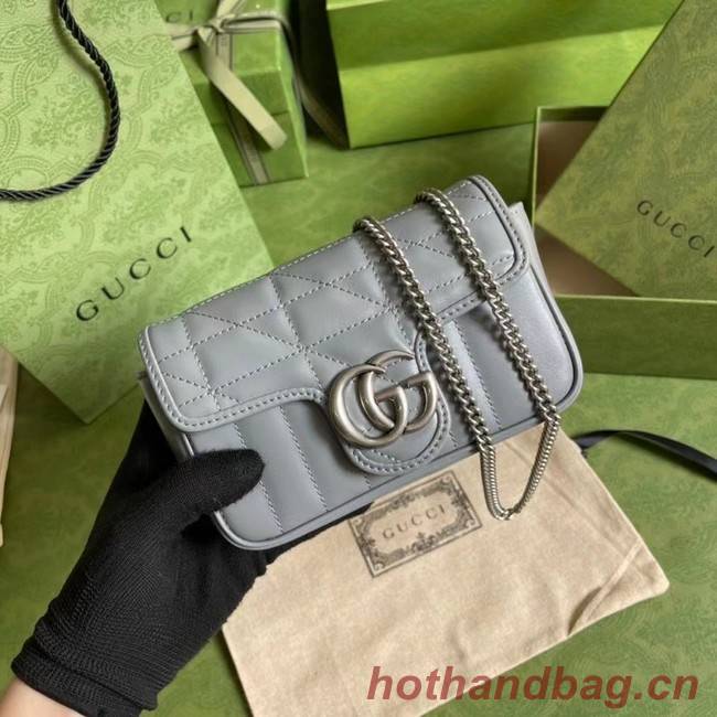 Gucci GG Marmont super mini bag 476433 Grey