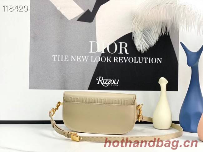 MEDIUM DIOR BOBBY BAG Warm Taupe Box Calfskin M9327 Beige