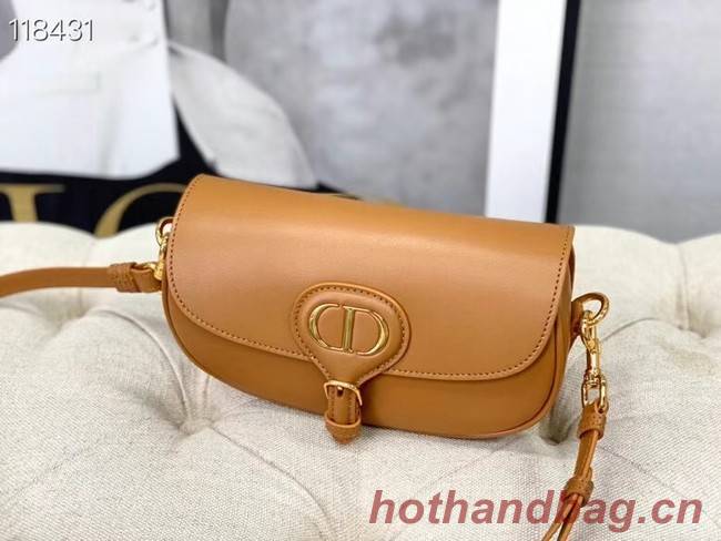 MEDIUM DIOR BOBBY BAG Warm Taupe Box Calfskin M9327 Camel