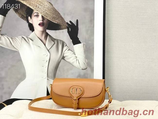 MEDIUM DIOR BOBBY BAG Warm Taupe Box Calfskin M9327 Camel