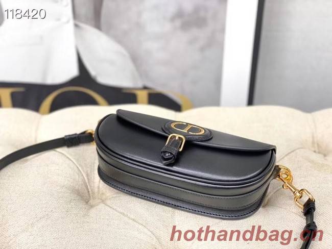 MEDIUM DIOR BOBBY BAG Warm Taupe Box Calfskin M9327 black