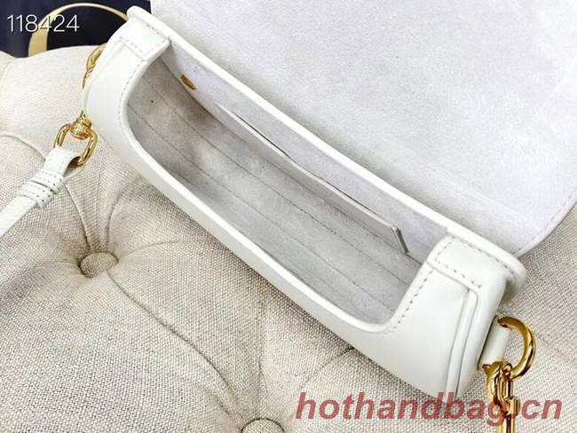 MEDIUM DIOR BOBBY BAG Warm Taupe Box Calfskin M9327 white