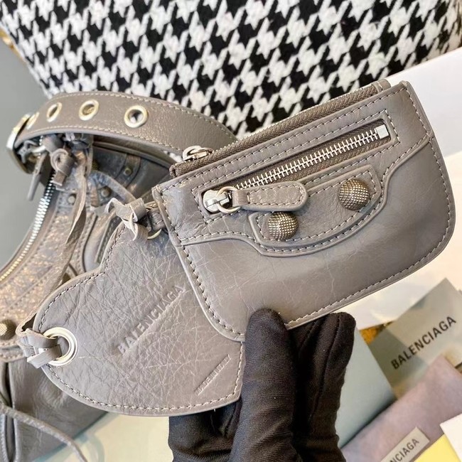 Balenciaga WOMENS LE CAGOLE MEDIUM SHOULDER BAG IN GRAY 27541