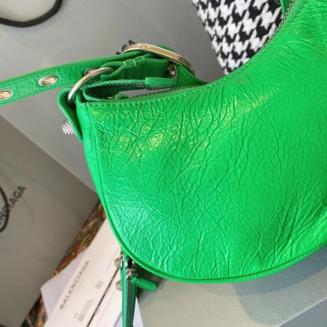 Balenciaga WOMENS LE CAGOLE MEDIUM SHOULDER BAG IN GREEN 27541