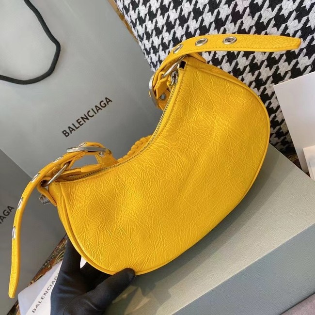 Balenciaga WOMENS LE CAGOLE MEDIUM SHOULDER BAG IN YELLOW 27541