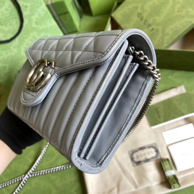 Gucci GG Marmont matelasse mini bag 474575 gray