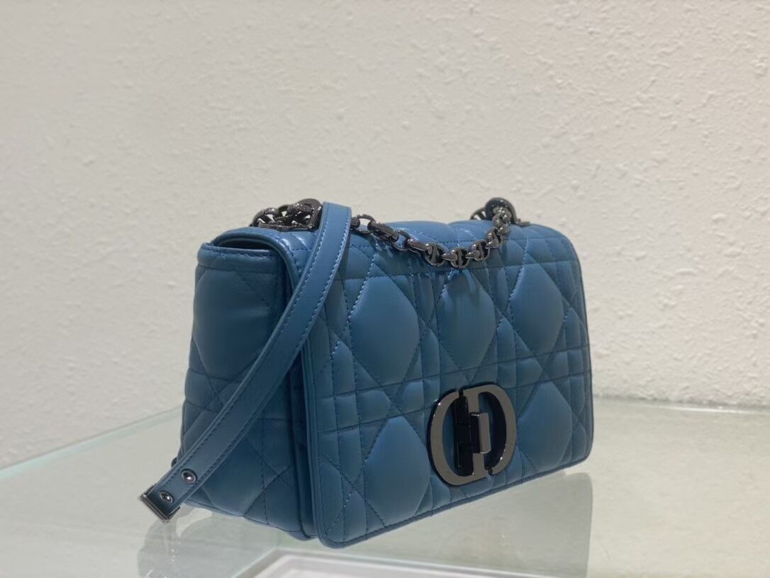 MEDIUM DIOR CARO BAG Gradient Cannage Lambskin M9242WN blue