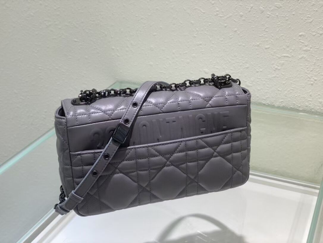 MEDIUM DIOR CARO BAG Gradient Cannage Lambskin M9242WN gray