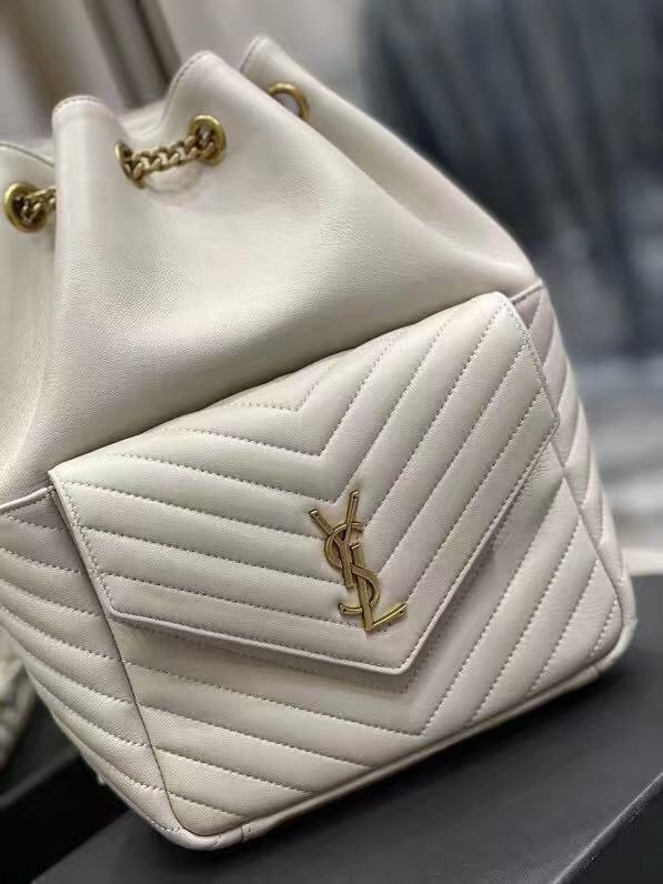 Yves Saint Laurent JOE BACKPACK IN LAMBSKIN 772609 BLANC VINTAGE